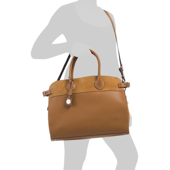 BOLDRINI Cuoio Made In Italy Leather Ribot Satchel - Picture 2 of 2